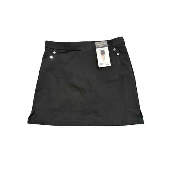 NWT Rafaella Comfort Elastic Waist Split Stretch Slash Pocket Mini Skirt Women's - Picture 1 of 6
